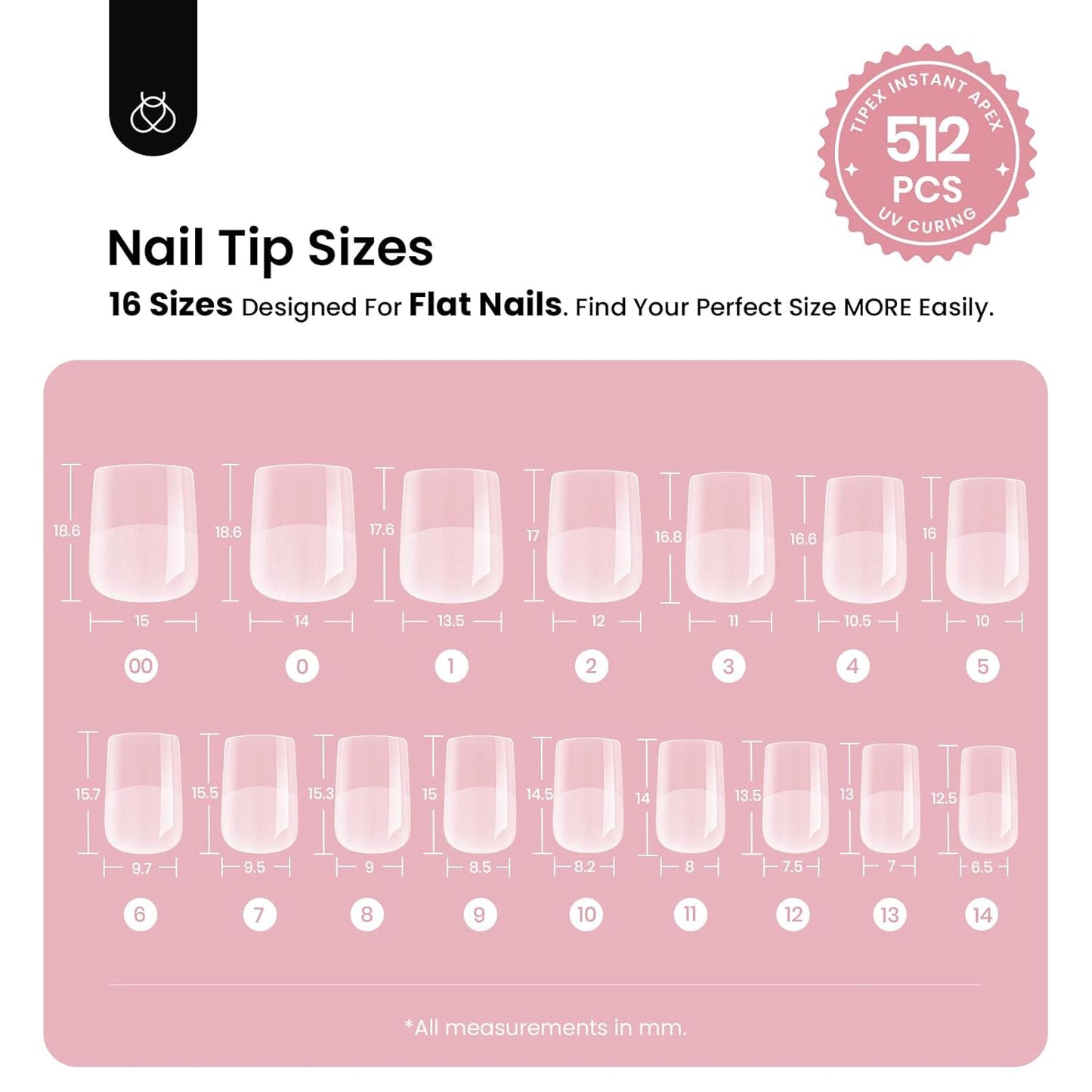 Beetles-Tipex-Gel-Nail-Tips-Squoval-Short-512Pcs Beetles-Tipex-Gel-Nail-Tips-Squoval-Short-512Pcs