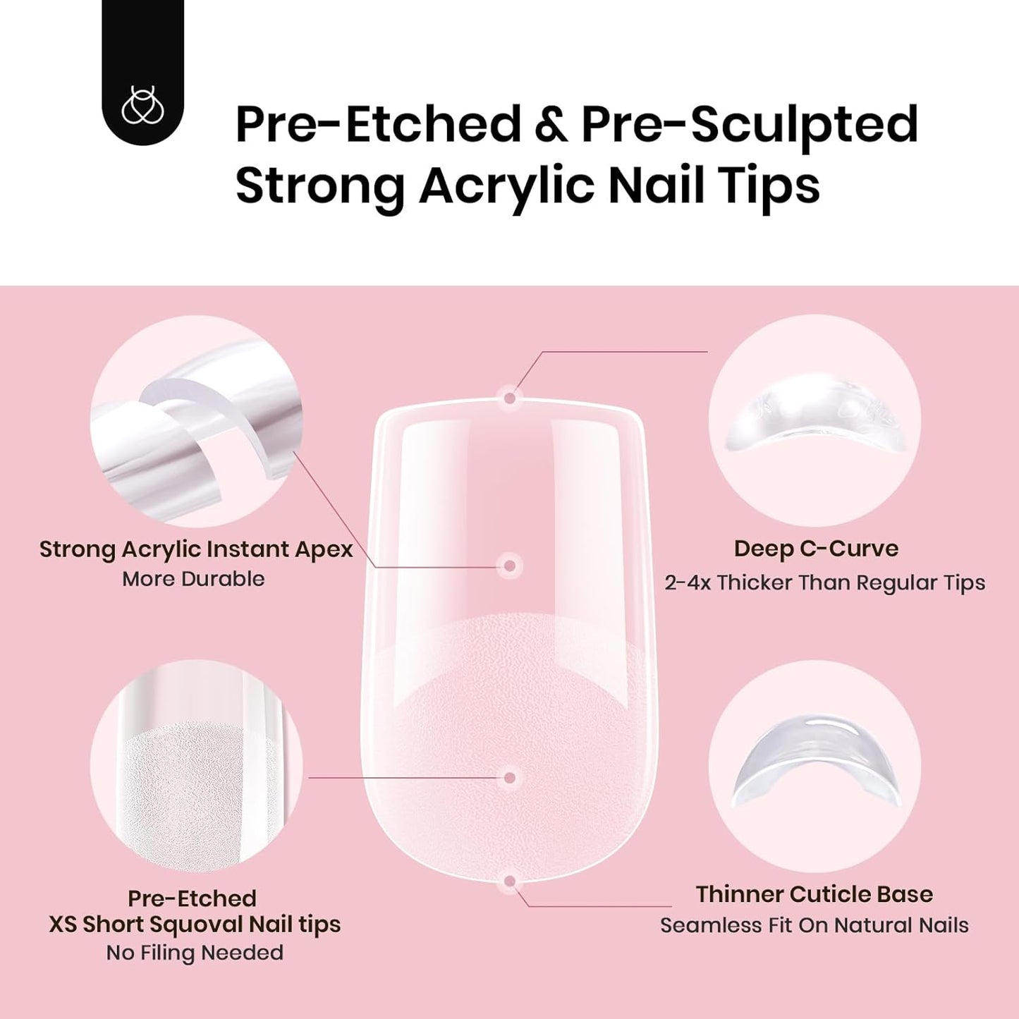 Beetles-Tipex-Gel-Nail-Tips-Squoval-Short-512Pcs Beetles-Tipex-Gel-Nail-Tips-Squoval-Short-512Pcs