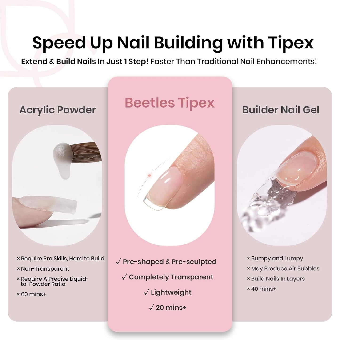 Beetles-Tipex-Gel-Nail-Tips-Squoval-Short-512Pcs Beetles-Tipex-Gel-Nail-Tips-Squoval-Short-512Pcs