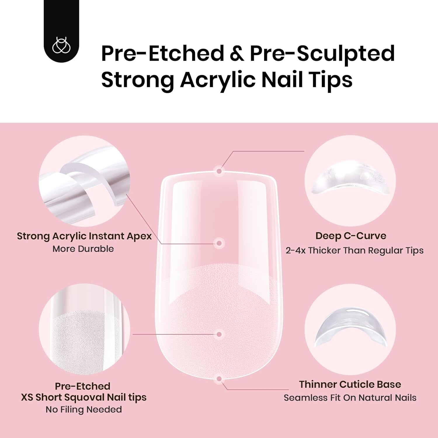 Beetles-Tipex-Gel-Nail-Tips-Squoval-Short-512Pcs Beetles-Tipex-Gel-Nail-Tips-Squoval-Short-512Pcs