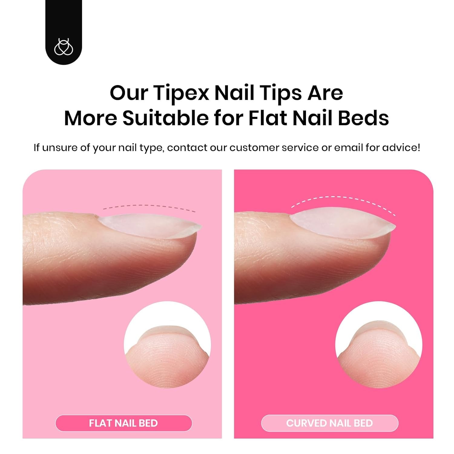 Beetles Tipex Instant Apex Nail Tips Kit, Coffin Long 224Pcs 16 Sizes Pre-Building & Pre-Etched Thicker Acrylic Nails False Nail Extension with Tipex Nail Glue Mini Nail Lamp for Flat Nails